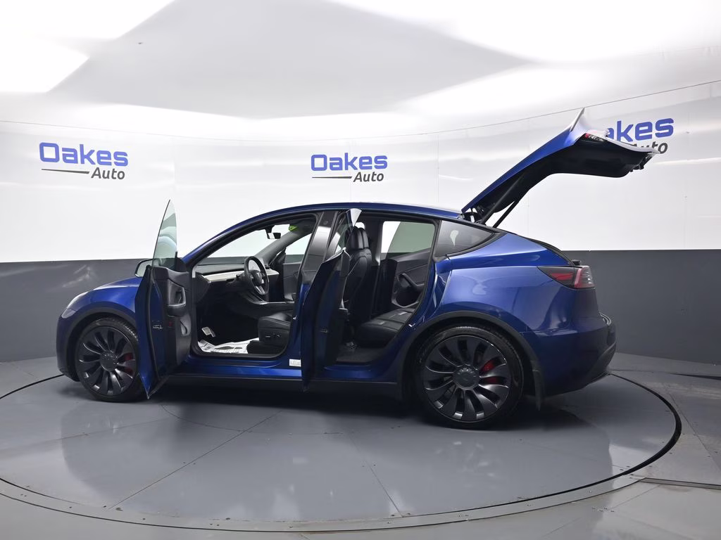 2021 Deep Blue Metallic Tesla Model Y Performance AWD SUV