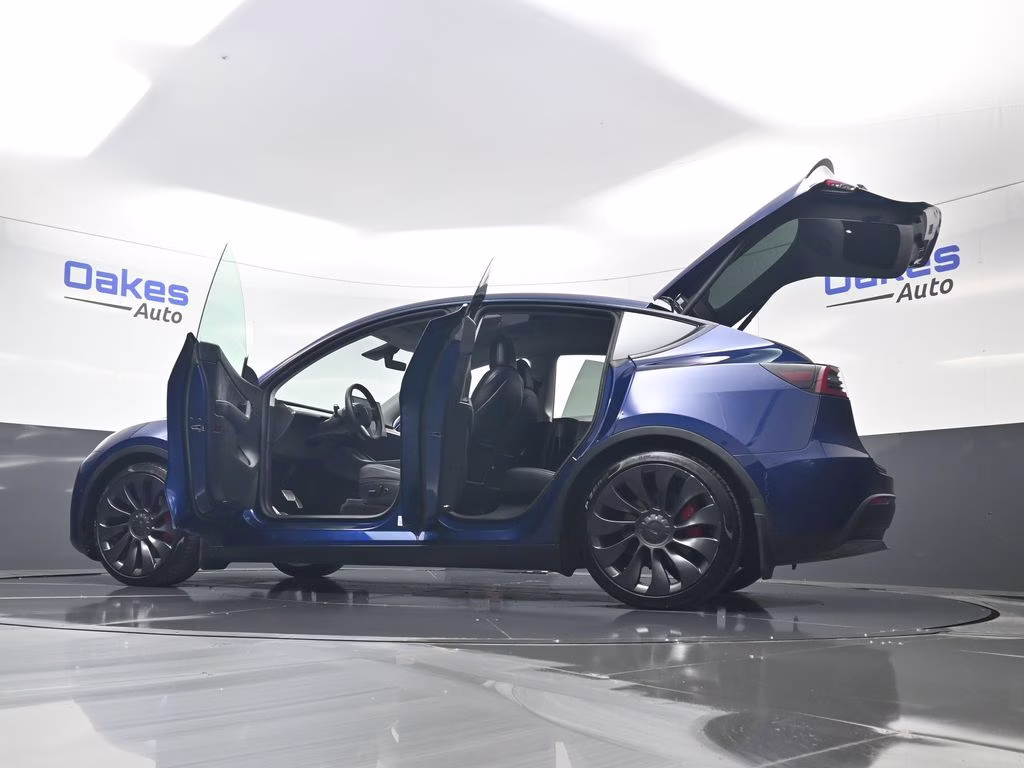 2021 Deep Blue Metallic Tesla Model Y Performance AWD SUV