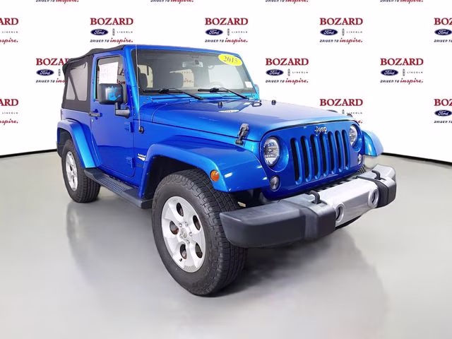 2015 Hydro Blue Pearl Coat Jeep Wrangler Sahara 4X4 SUV