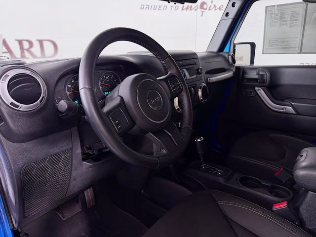 2015 Hydro Blue Pearl Coat Jeep Wrangler Sahara 4X4 SUV