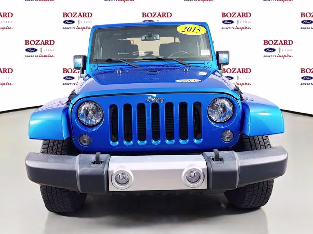 2015 Hydro Blue Pearl Coat Jeep Wrangler Sahara 4X4 SUV
