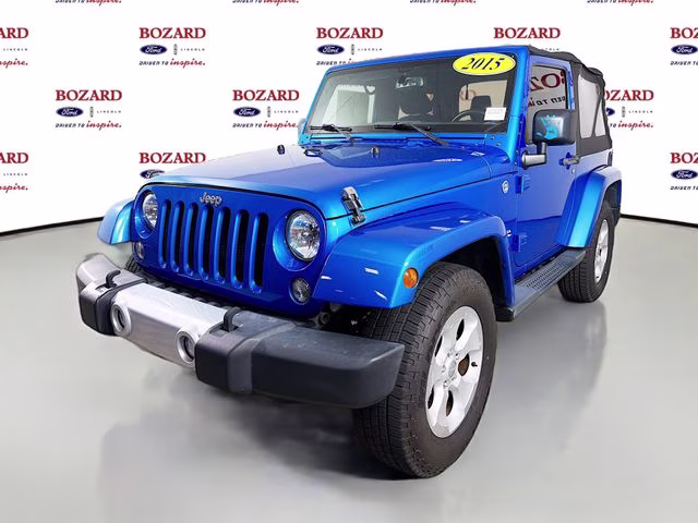2015 Hydro Blue Pearl Coat Jeep Wrangler Sahara 4X4 SUV