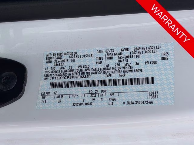 2023 Oxford White Ford F-150 XL RWD Truck