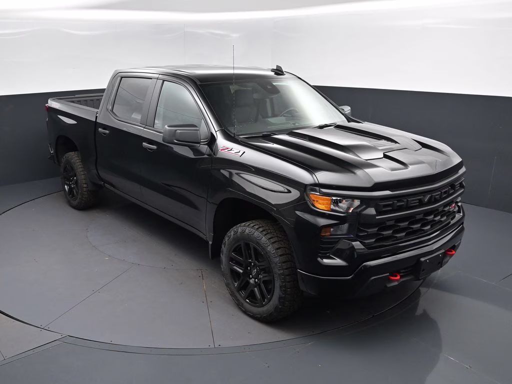 2026 Black Chevrolet Silverado 1500 Custom Trail Boss 4X4 Truck