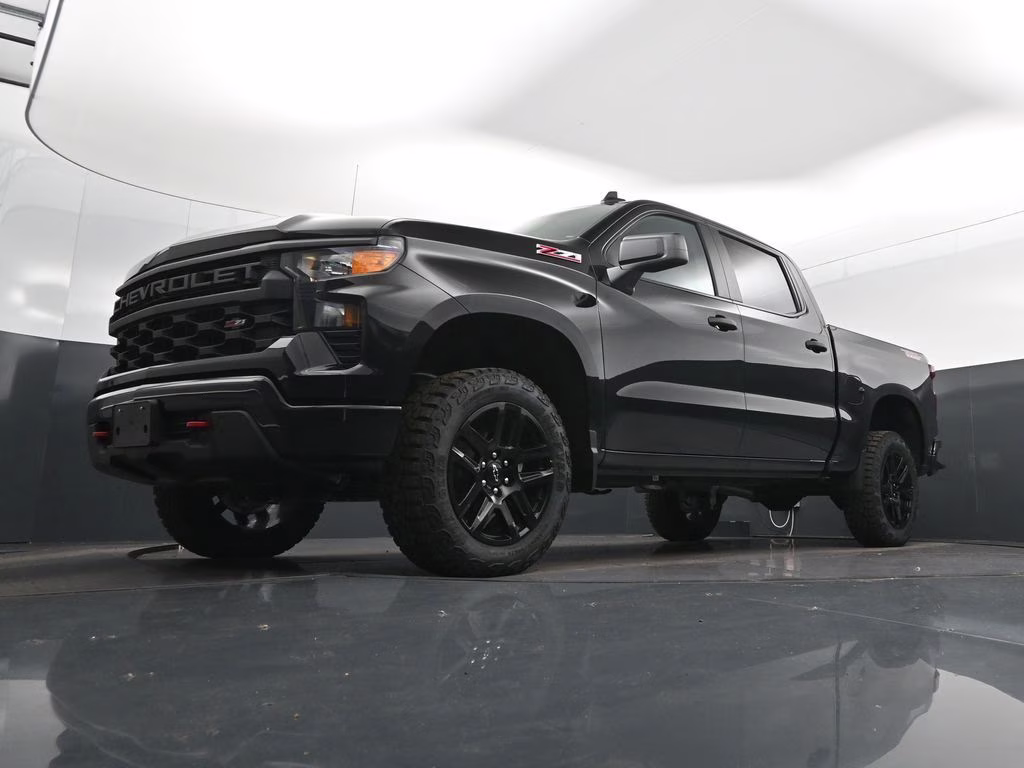 2026 Black Chevrolet Silverado 1500 Custom Trail Boss 4X4 Truck