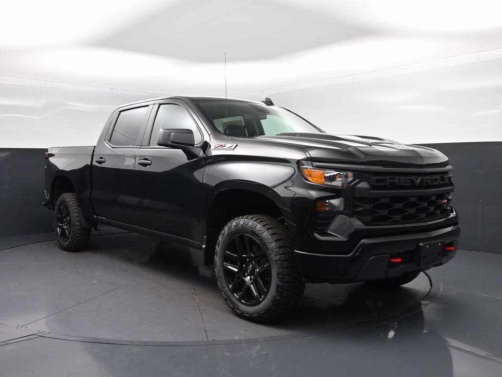 2026 Black Chevrolet Silverado 1500 Custom Trail Boss 4X4 Truck