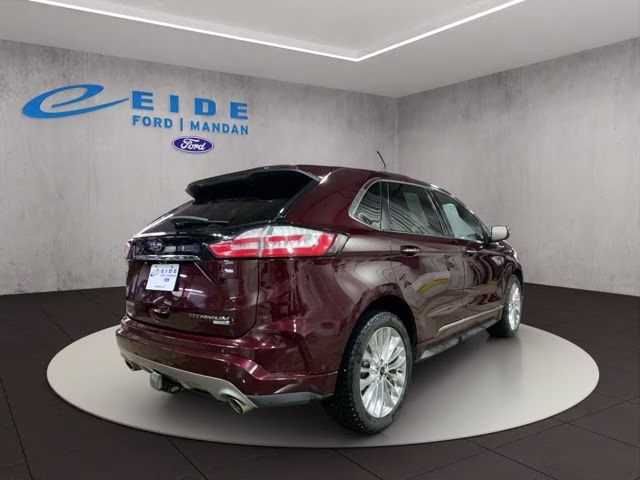 2020 Burgundy Ford Edge Titanium AWD SUV