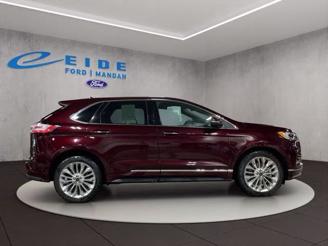 2020 Burgundy Ford Edge Titanium AWD SUV