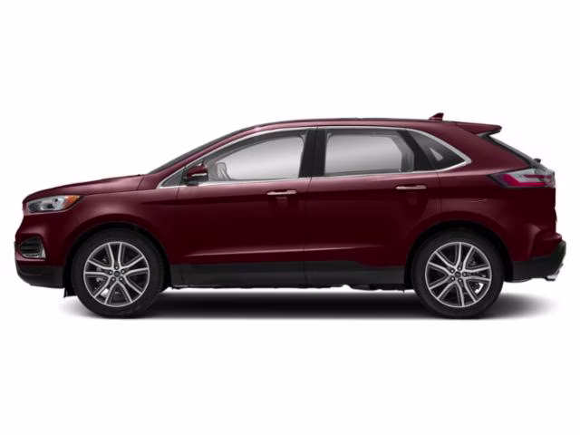 2020 Burgundy Ford Edge Titanium AWD SUV