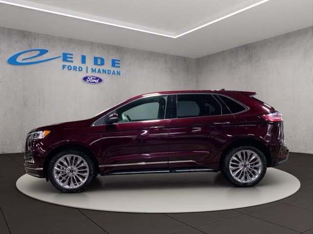 2020 Burgundy Ford Edge Titanium AWD SUV