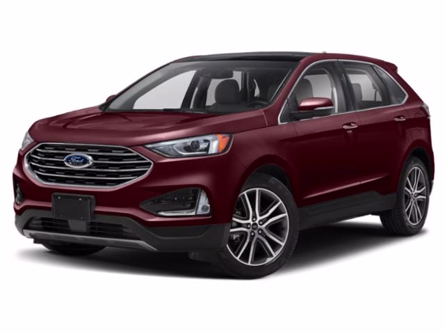 2020 Burgundy Ford Edge Titanium AWD SUV
