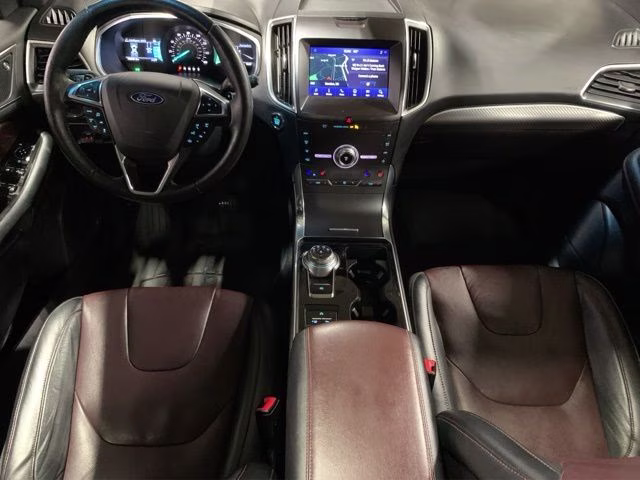 2020 Burgundy Ford Edge Titanium AWD SUV