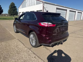2020 Burgundy Ford Edge Titanium AWD SUV