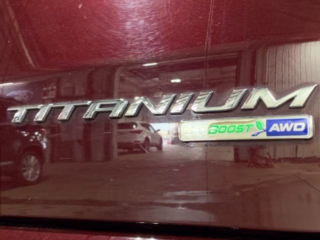 2020 Burgundy Ford Edge Titanium AWD SUV