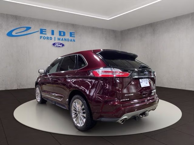 2020 Burgundy Ford Edge Titanium AWD SUV