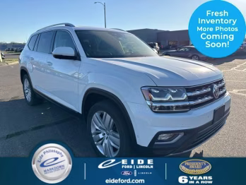 2019 Pure White Volkswagen Atlas SEL Premium AWD SUV