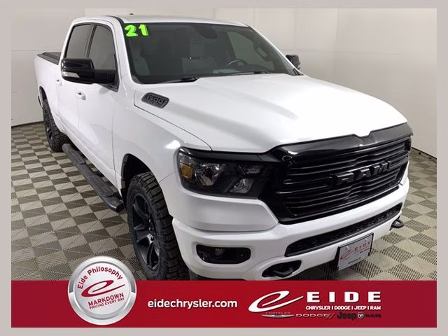 2021 Bright White Clearcoat Ram 1500 Big Horn 4X4 Truck