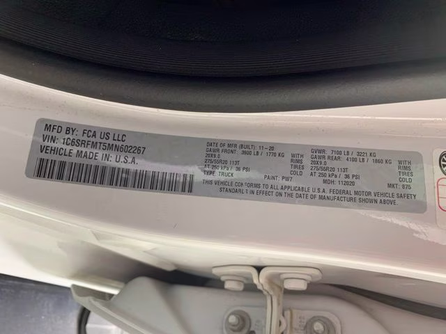 2021 Bright White Clearcoat Ram 1500 Big Horn 4X4 Truck