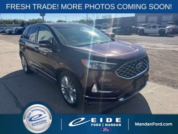 2020 Burgundy Ford Edge Titanium AWD SUV
