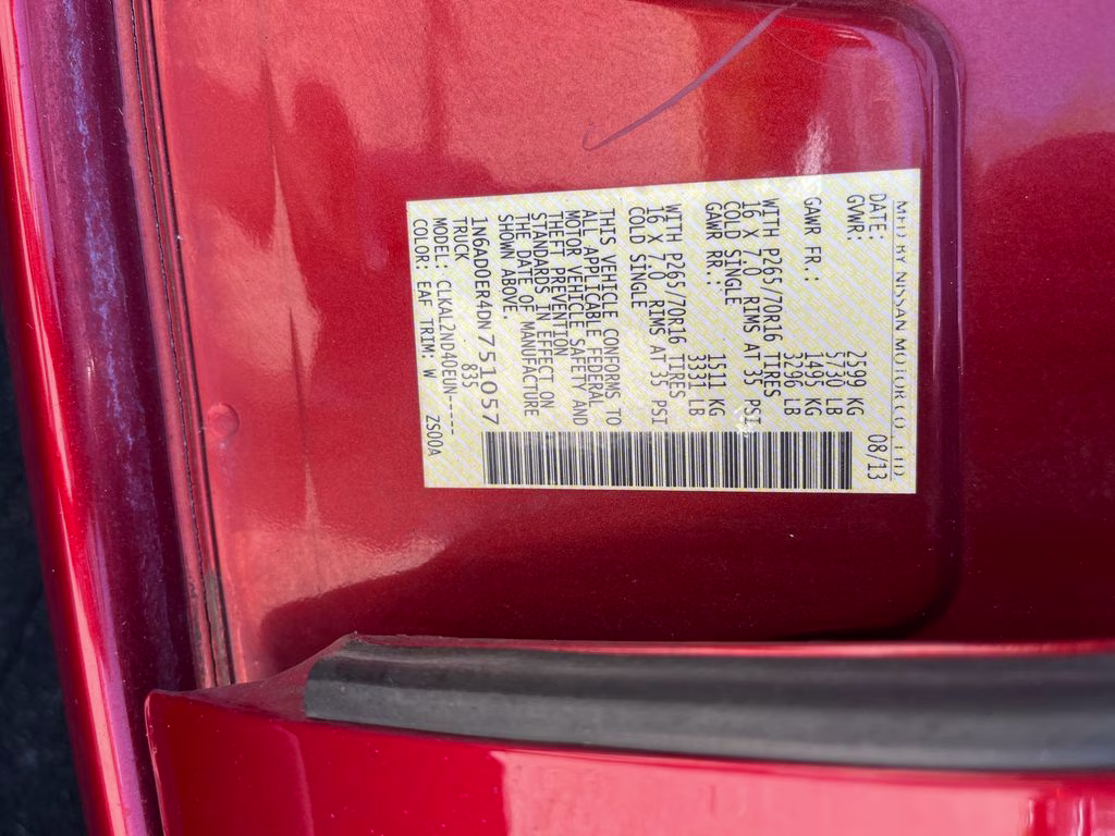 2013 Lava Red Nissan Frontier SV RWD Truck