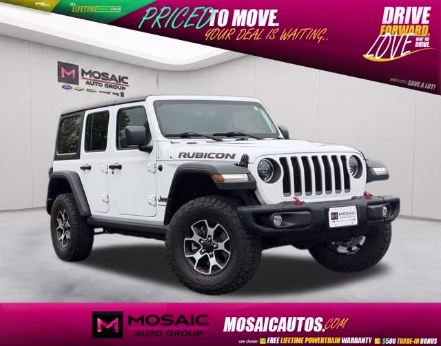 2023 Bright White Clearcoat Jeep Wrangler Rubicon 4X4 SUV