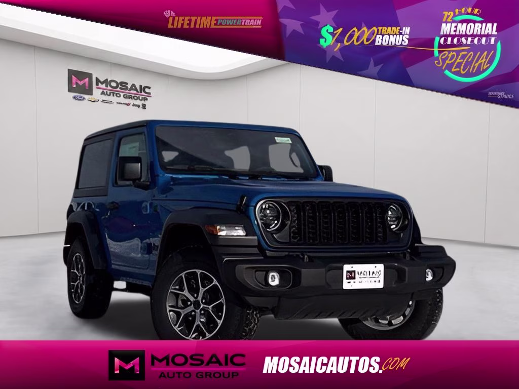 2026 Hydro Blue Pearl Coat Jeep Wrangler Sport S Convenience Group 4X4 SUV