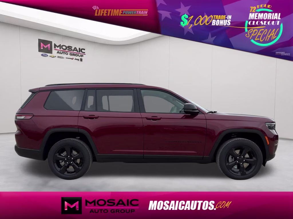 2025 Velvet Red Pearlcoat Jeep Grand Cherokee L Limited Black Appearance Package 4X4 SUV