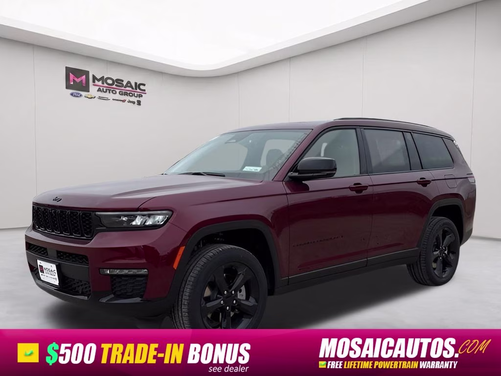 2025 Velvet Red Pearlcoat Jeep Grand Cherokee L Limited Black Appearance Package 4X4 SUV