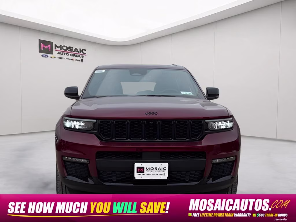 2025 Velvet Red Pearlcoat Jeep Grand Cherokee L Limited Black Appearance Package 4X4 SUV