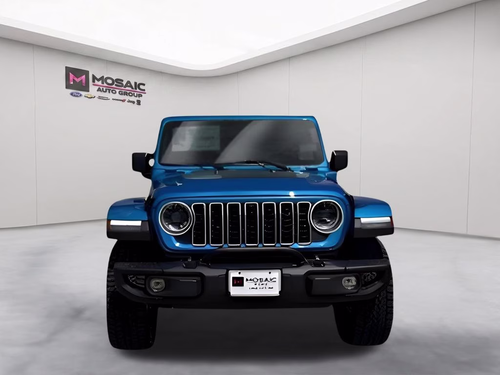 2025 Hydro Blue Pearl Coat Jeep Wrangler Sahara 4xe Quick Order Package 29Q Backcountry 4xe 4X4 SUV