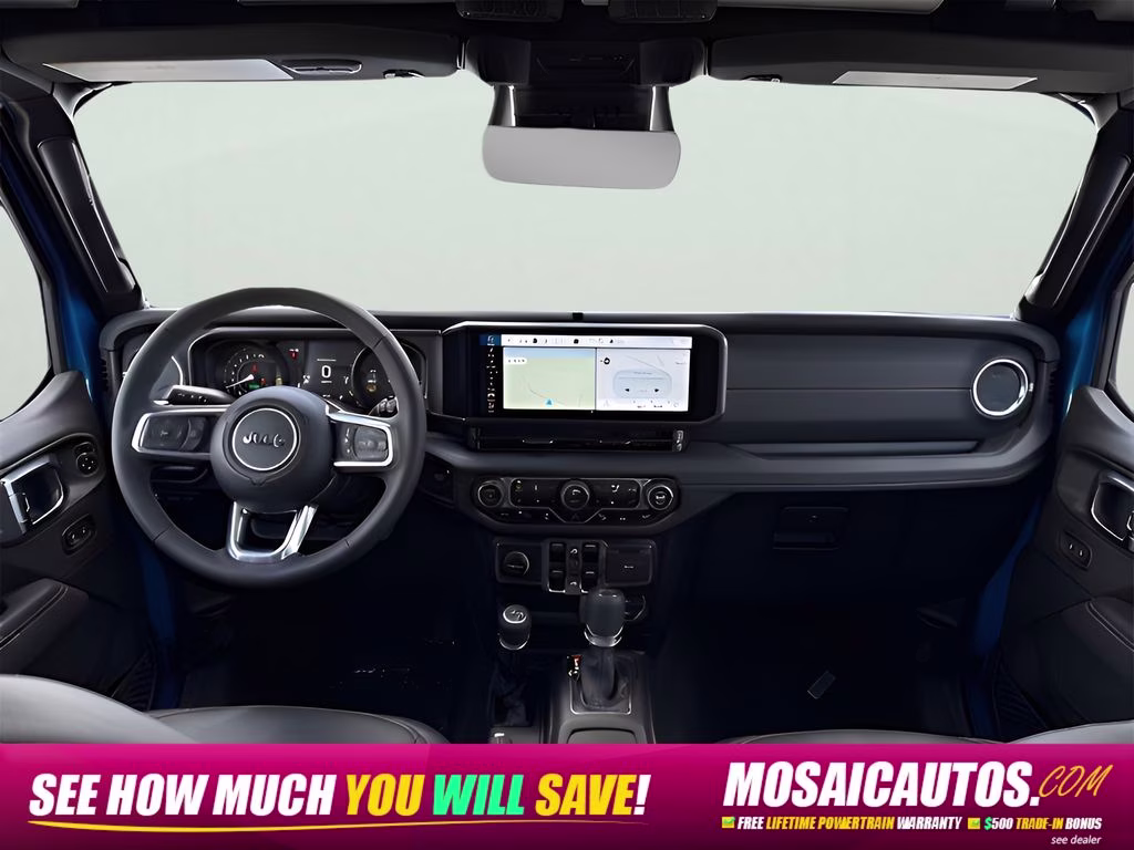 2025 Hydro Blue Pearl Coat Jeep Wrangler Sahara 4xe Quick Order Package 29Q Backcountry 4xe 4X4 SUV