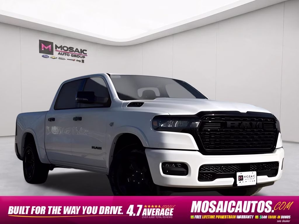 2026 Bright White Clearcoat Ram 1500 Big Horn Night Edition 4X4 Truck
