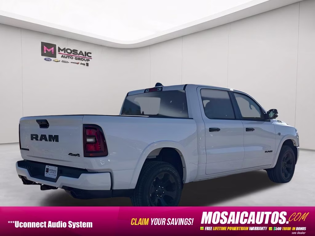 2026 Bright White Clearcoat Ram 1500 Big Horn Night Edition 4X4 Truck