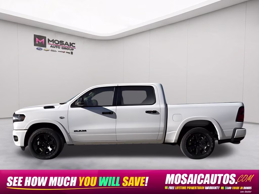2026 Bright White Clearcoat Ram 1500 Big Horn Night Edition 4X4 Truck