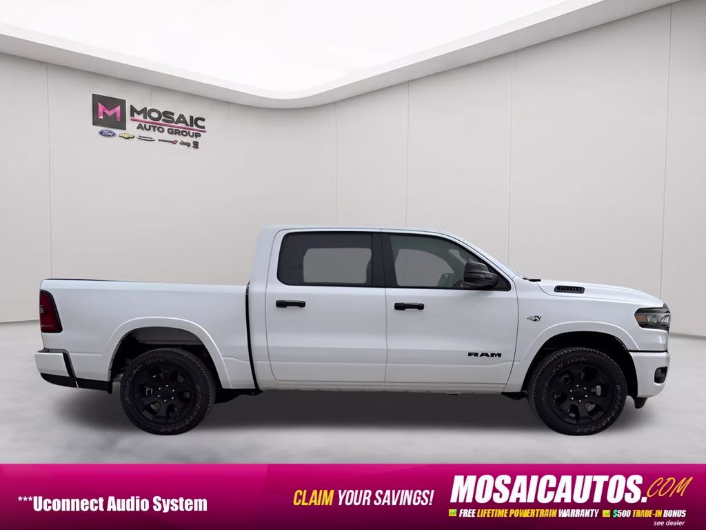 2026 Bright White Clearcoat Ram 1500 Big Horn Night Edition 4X4 Truck