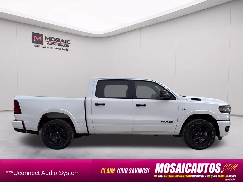 2026 Bright White Clearcoat Ram 1500 Big Horn Night Edition 4X4 Truck