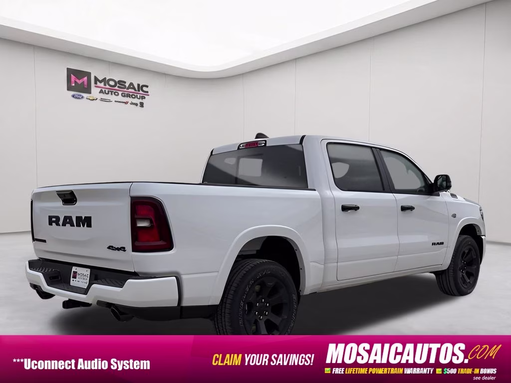2026 Bright White Clearcoat Ram 1500 Big Horn Night Edition 4X4 Truck