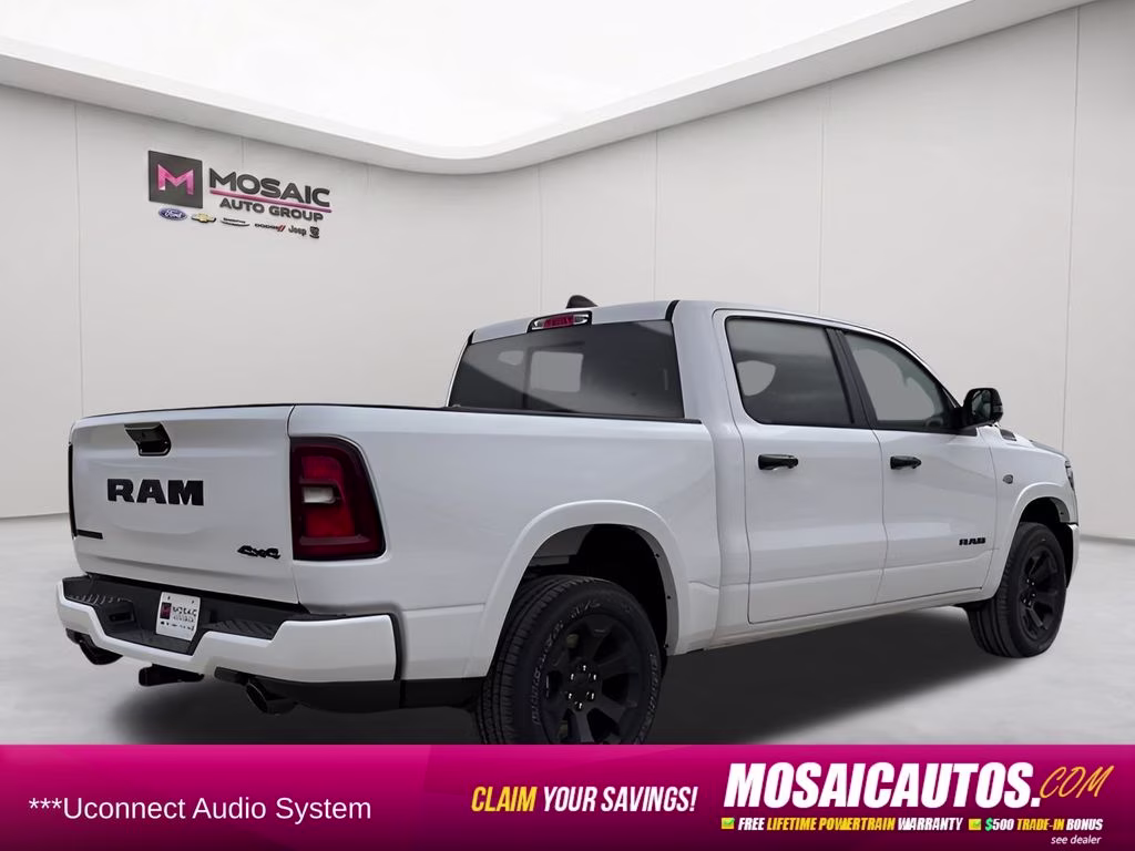 2026 Bright White Clearcoat Ram 1500 Big Horn Night Edition 4X4 Truck