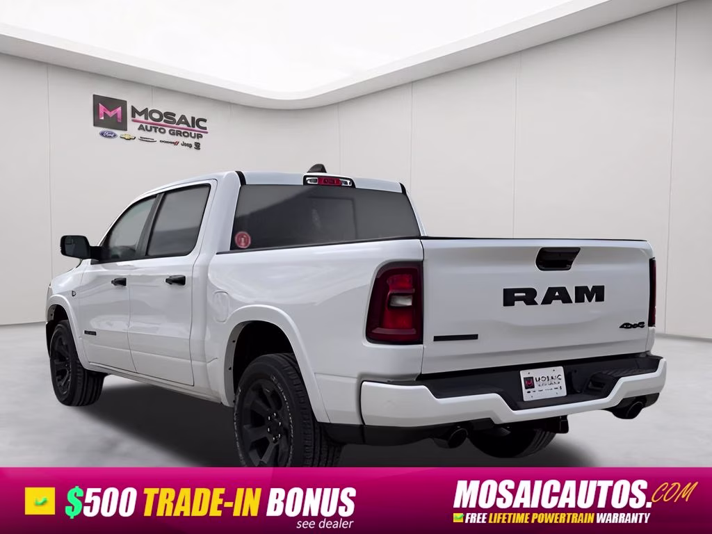 2026 Bright White Clearcoat Ram 1500 Big Horn Night Edition 4X4 Truck