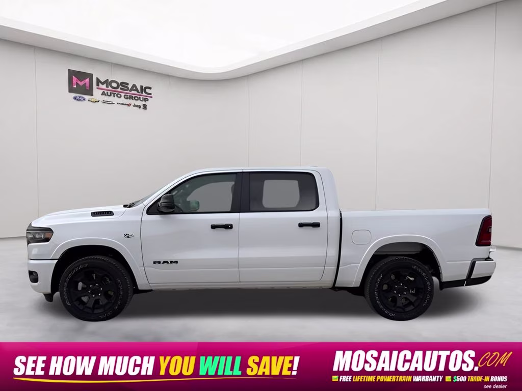 2026 Bright White Clearcoat Ram 1500 Big Horn Night Edition 4X4 Truck