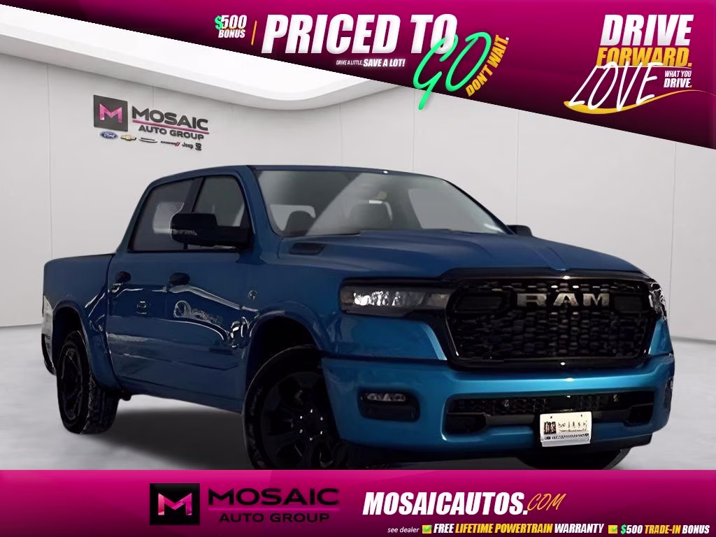 2026 Hydro Blue Pearlcoat Ram 1500 Big Horn Night Edition 4X4 Truck