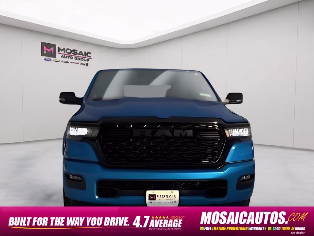 2026 Hydro Blue Pearlcoat Ram 1500 Big Horn Night Edition 4X4 Truck