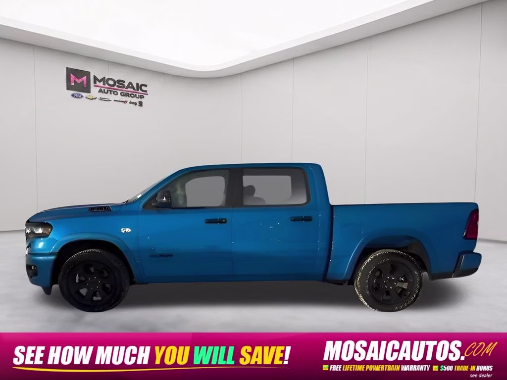 2026 Hydro Blue Pearlcoat Ram 1500 Big Horn Night Edition 4X4 Truck