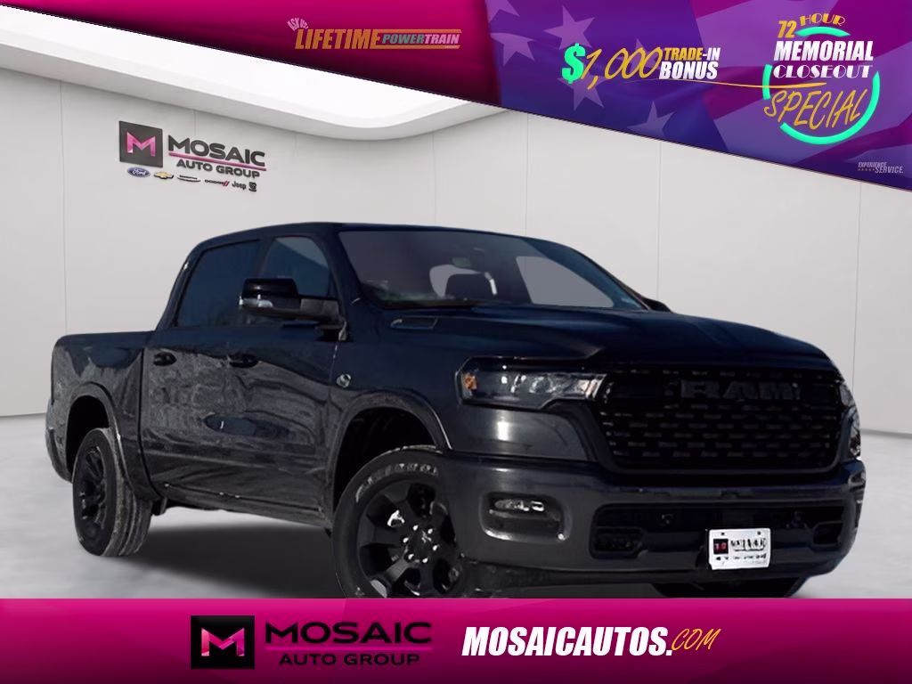 2026 Granite Crystal Metallic Clearcoat Ram 1500 Big Horn/Lone Star Night Edition 4X4 Truck