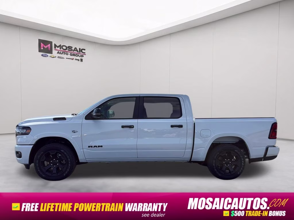 2026 Bright White Clearcoat Ram 1500 Big Horn Night Edition 4X4 Truck