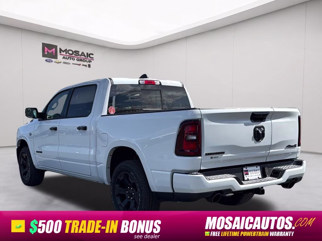 2026 Bright White Clearcoat Ram 1500 Big Horn Night Edition 4X4 Truck