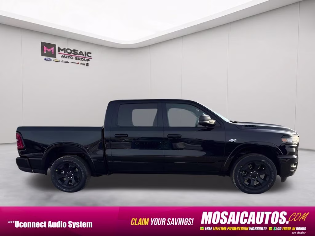 2026 Diamond Black Crystal Pearlcoat Ram 1500 Big Horn 4X4 Truck