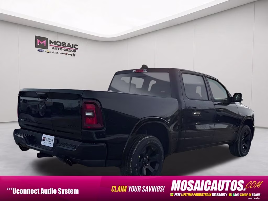 2026 Diamond Black Crystal Pearlcoat Ram 1500 Big Horn 4X4 Truck