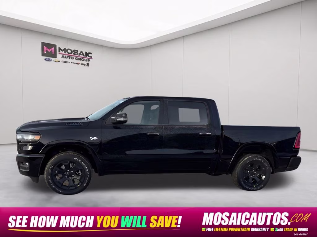 2026 Diamond Black Crystal Pearlcoat Ram 1500 Big Horn 4X4 Truck