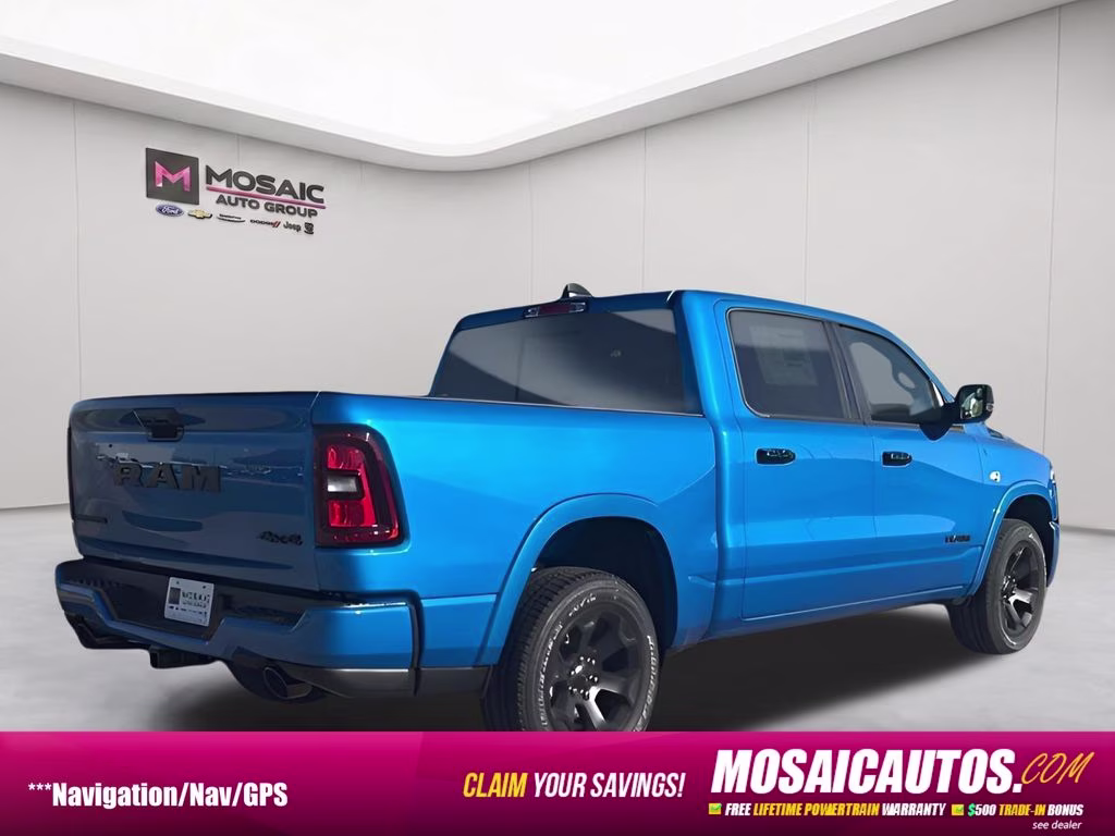 2026 Hydro Blue Pearlcoat Ram 1500 Big Horn Night Edition 4X4 Truck